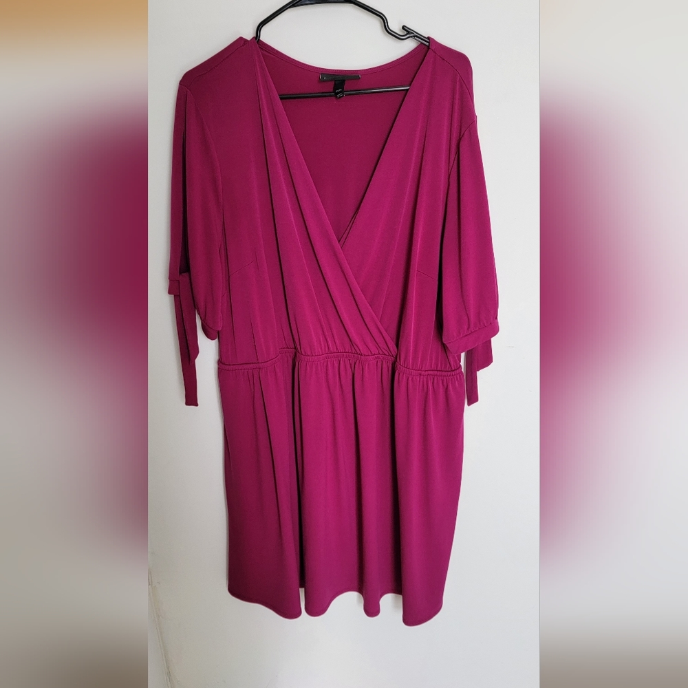 Lane Bryant purple dress with tie sleeves size 22/24